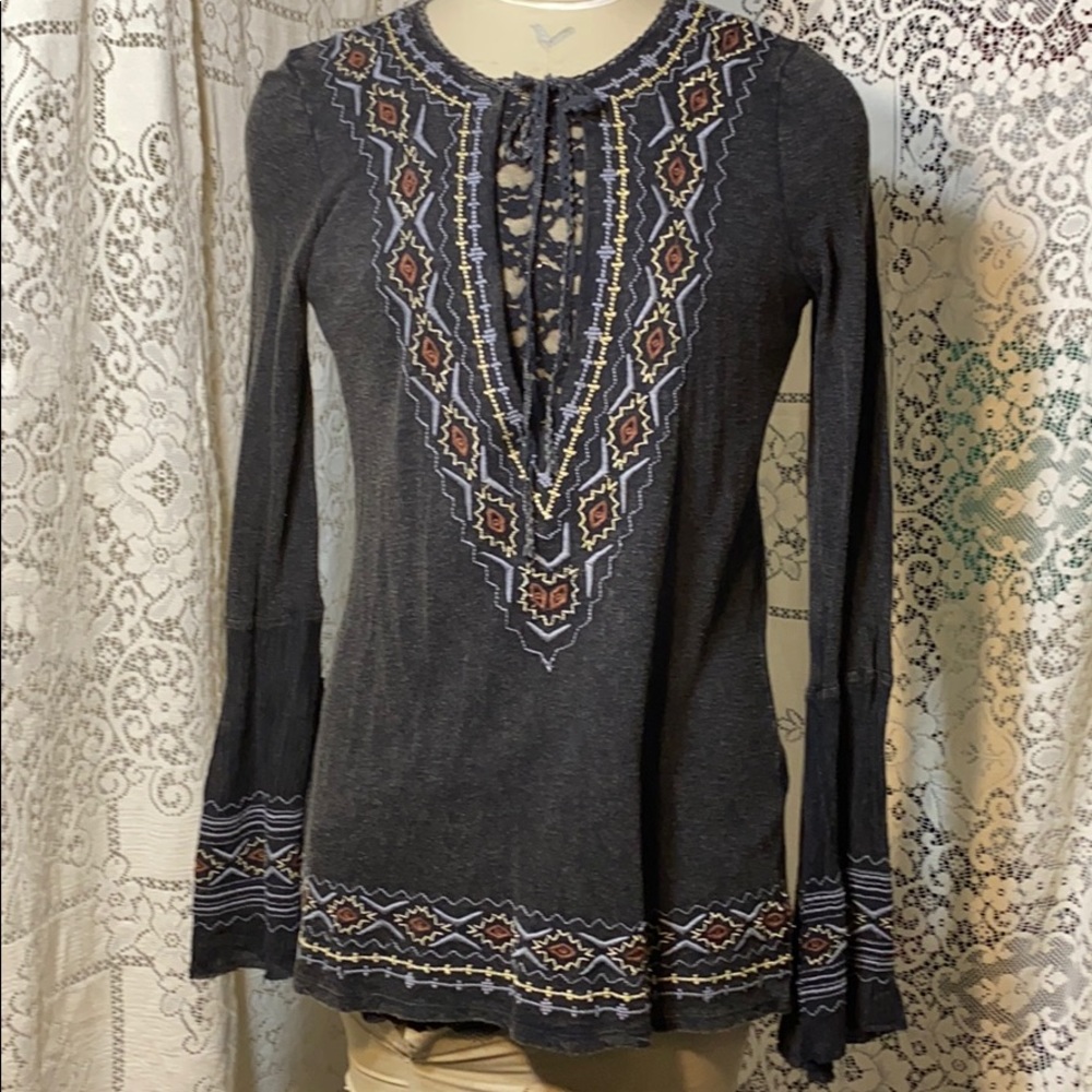 Ecote bohemian long sleeve shirt size small